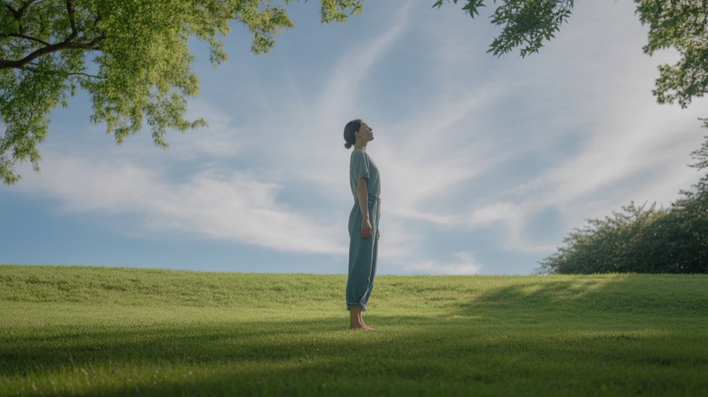 mindful standing meditation posture