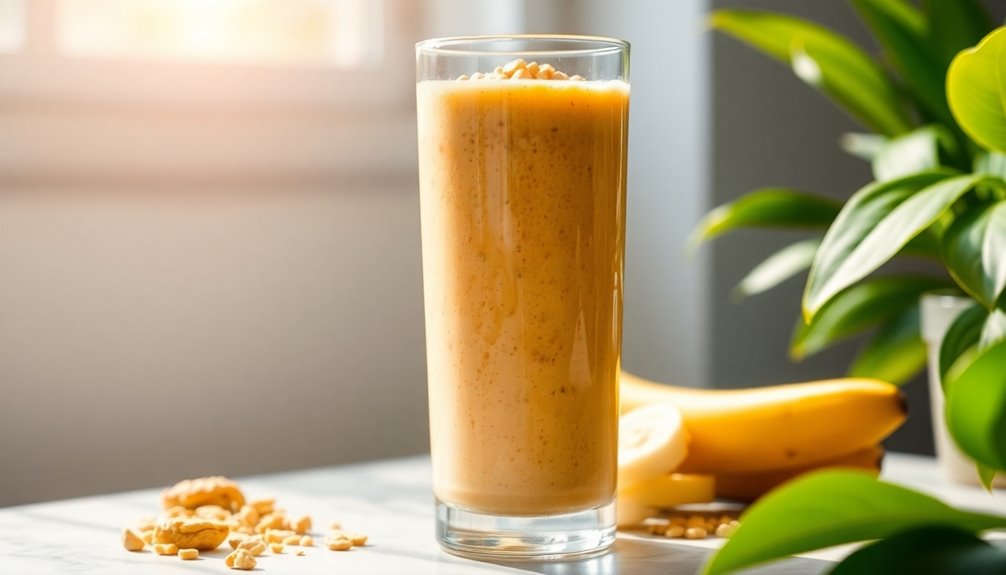 nutritious peanut butter banana smoothie