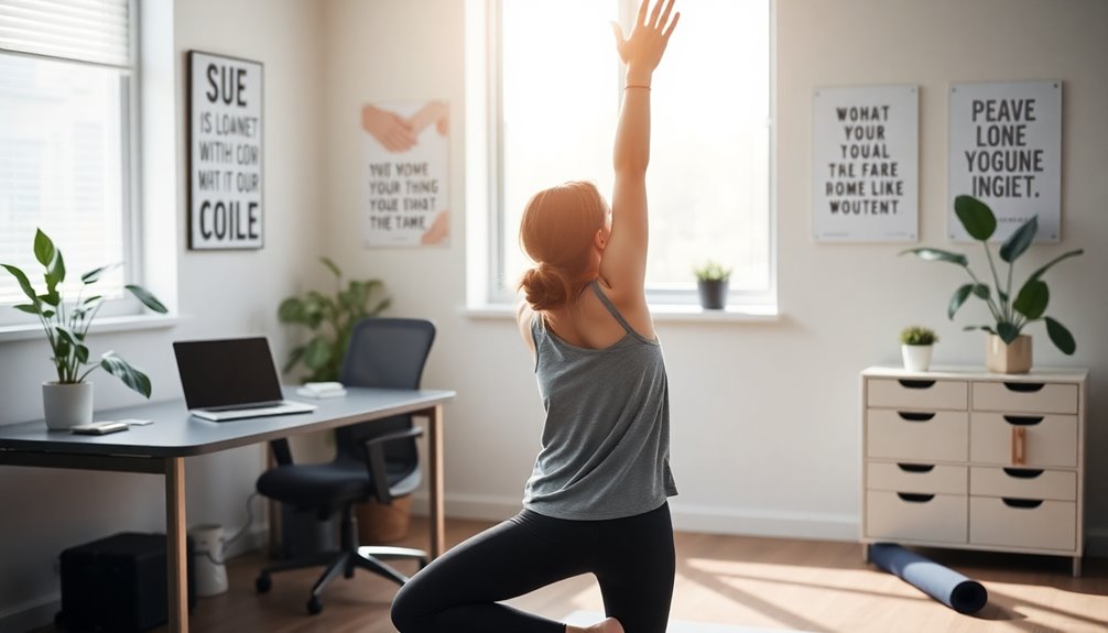 quick stretching for energy