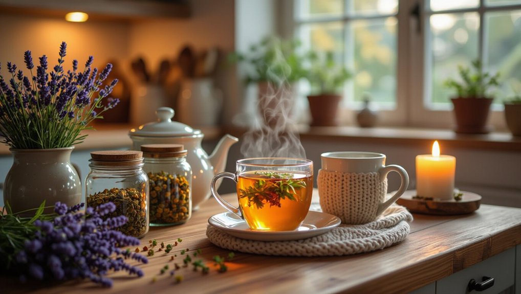 calming herbal tea preparation
