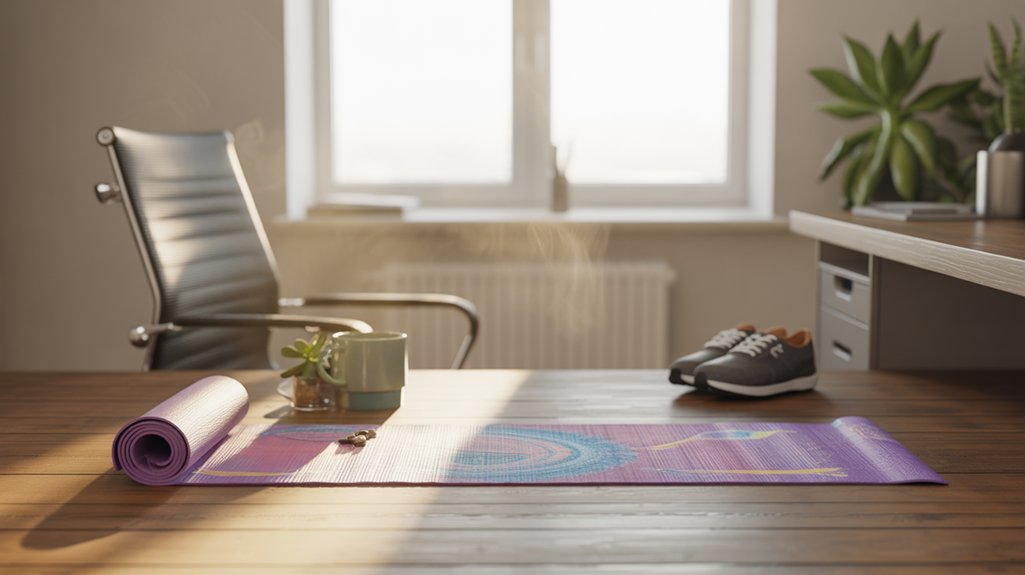 desk yoga breaks routine