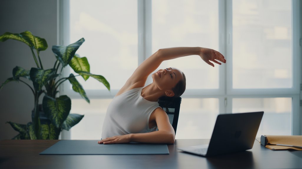 desk yoga for refreshment