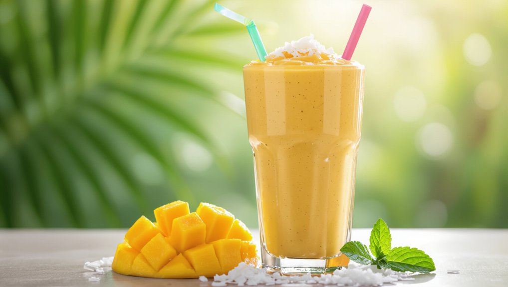 tropical mango coconut smoothie