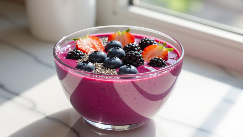 berry packed nutrient smoothie bowl