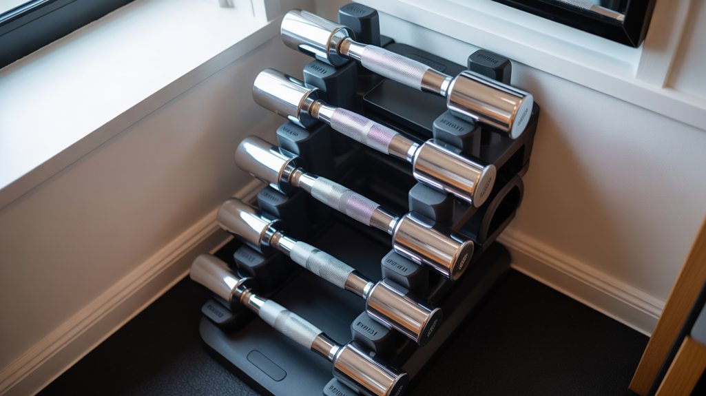 compact adjustable weight storage