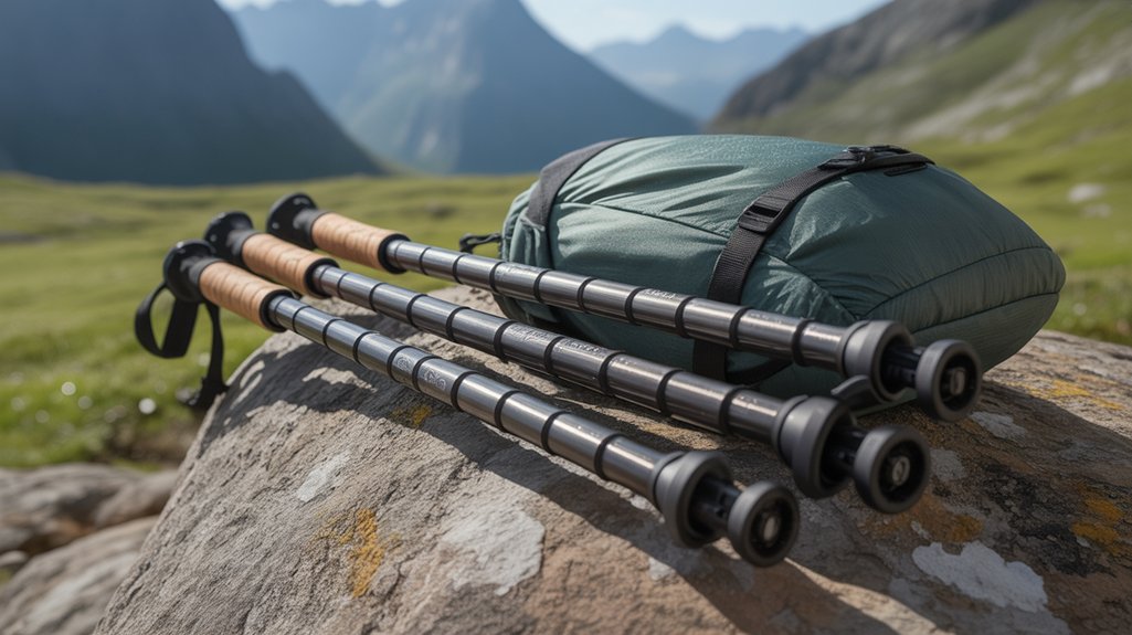 compact collapsible portable trekking poles