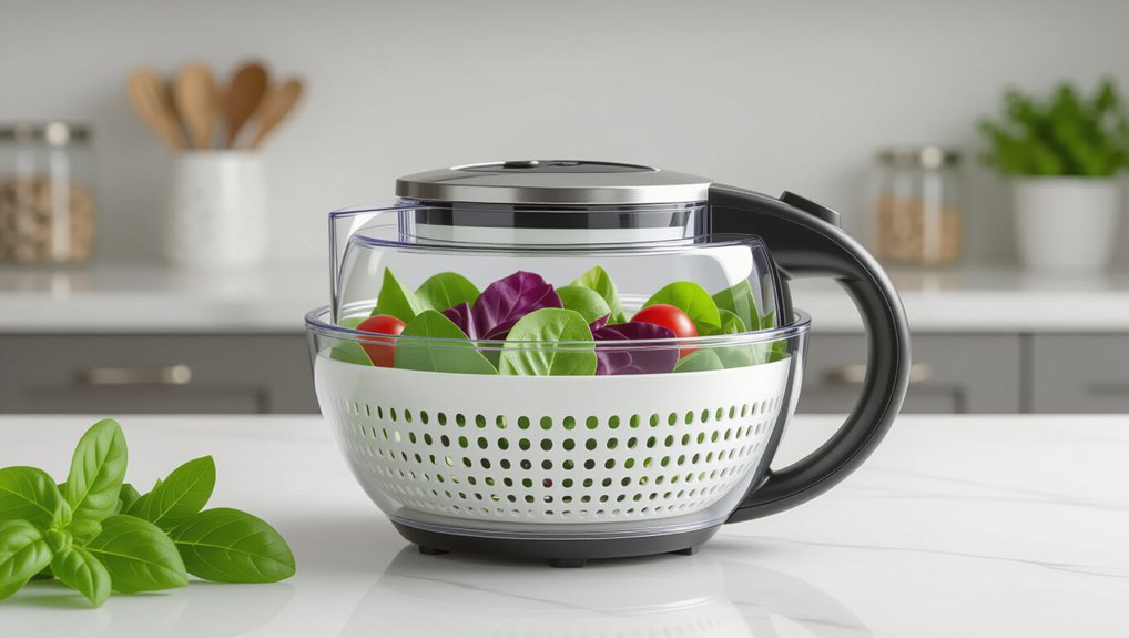 effortless ergonomic salad spinner