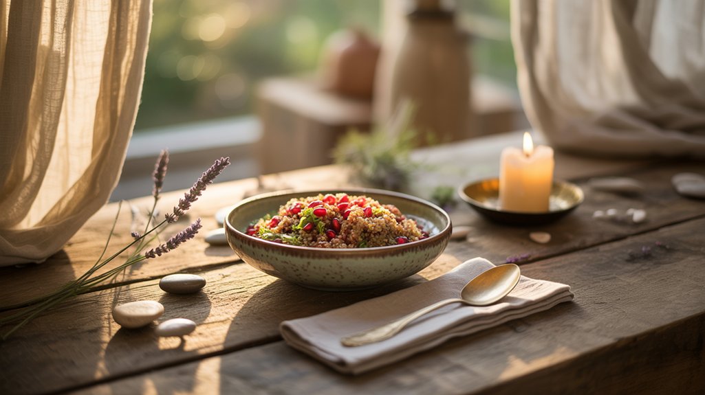 mindful dining ritual setup