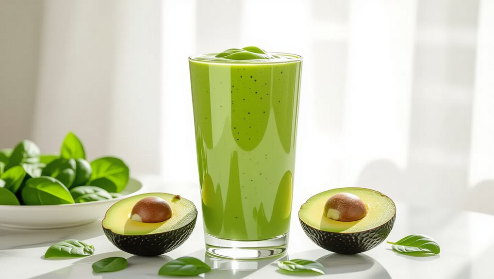 nutritious spinach avocado smoothie