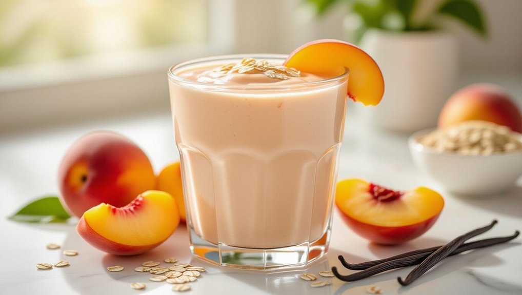 peach vanilla oat smoothie