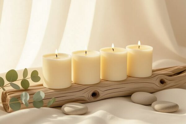 calming natural beeswax candles