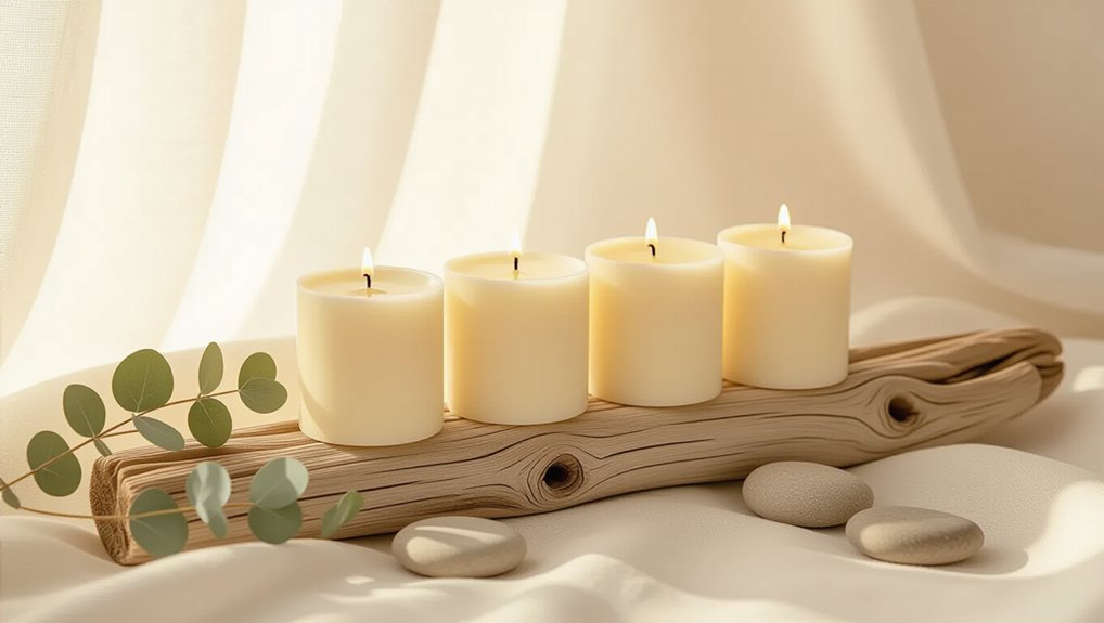 calming natural beeswax candles