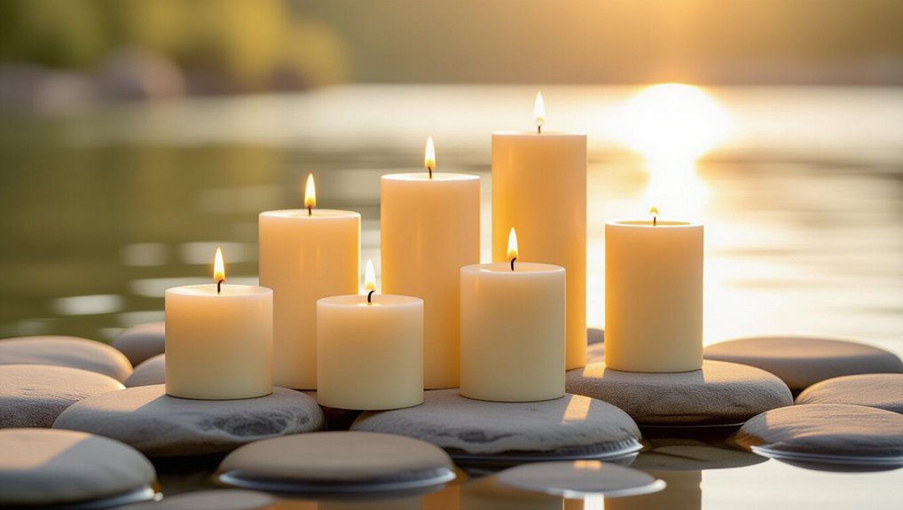 compact candles enhance meditation