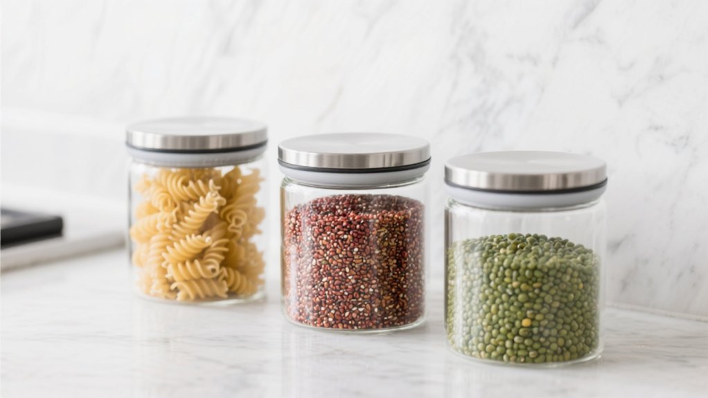 durable airtight glass canisters