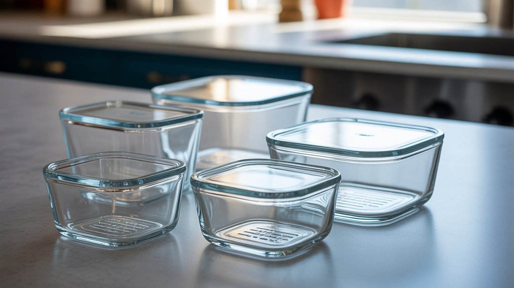 durable tempered glass containers