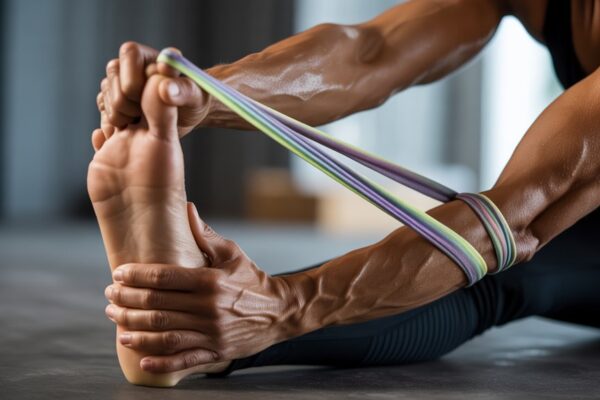 flexibility enhancing stretching strap