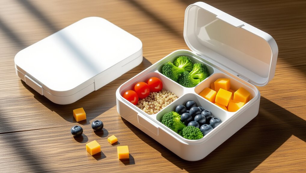1200 ml four compartment lunchbox