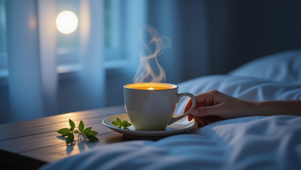 caffeine free tulsi promotes sleep