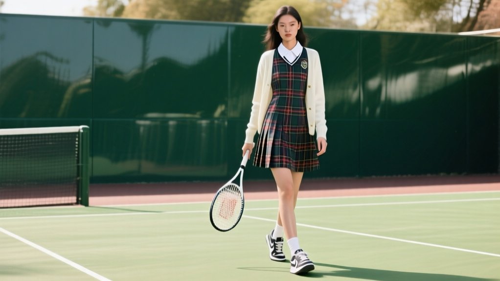 collegiate inspired dress with shorts