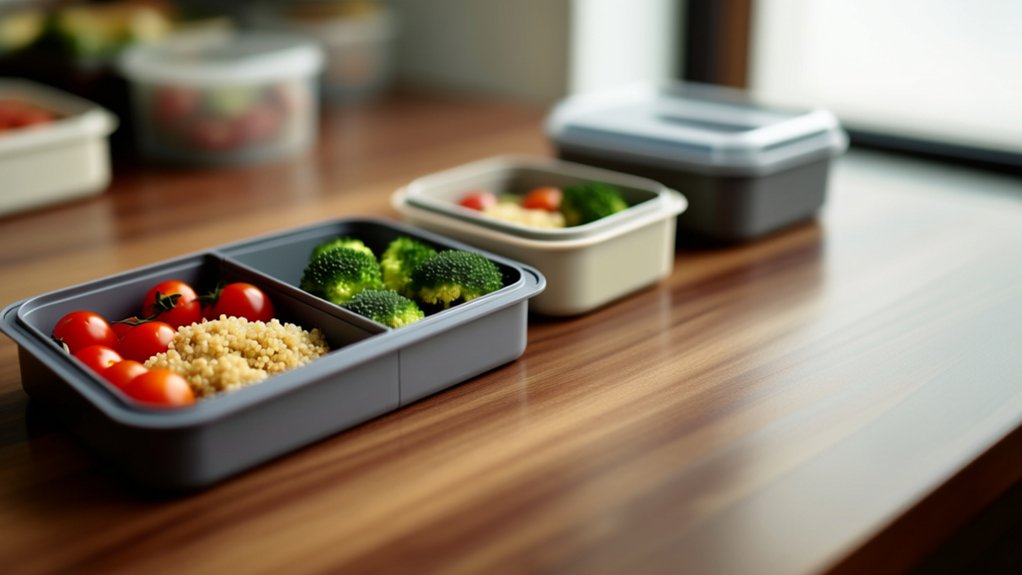 compact four compartment lunchbox