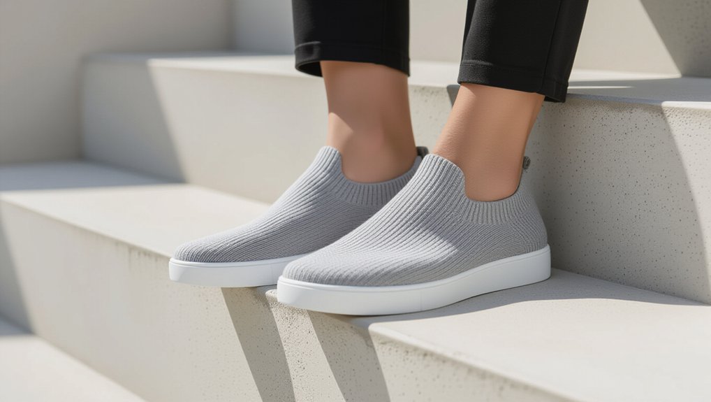 convenient breathable elastic slip ons