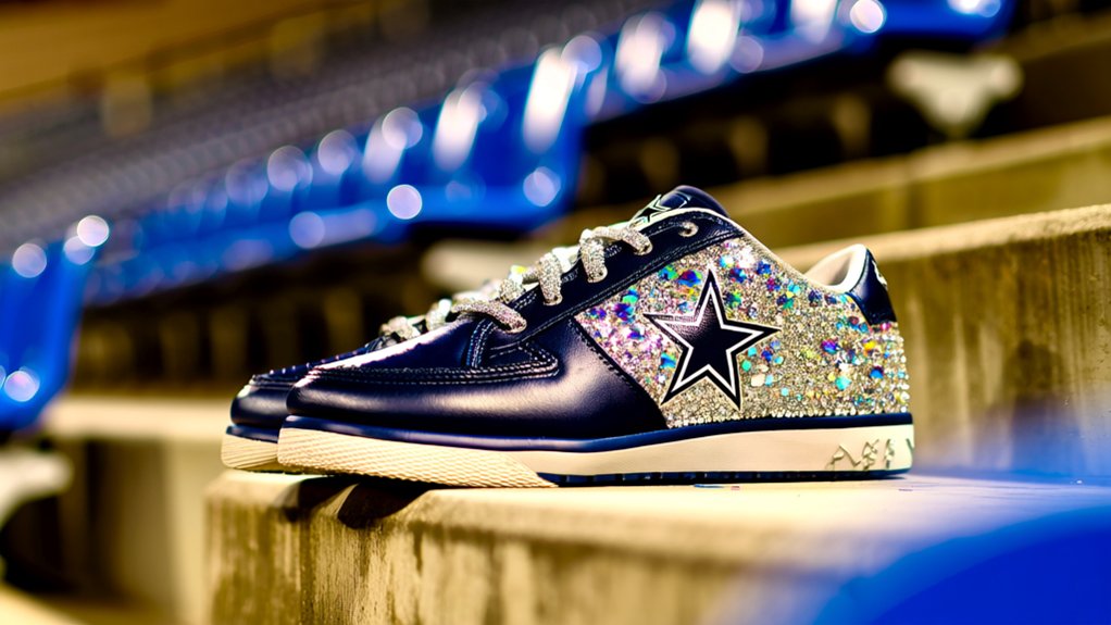 cowboys glitter sneakers sparkle