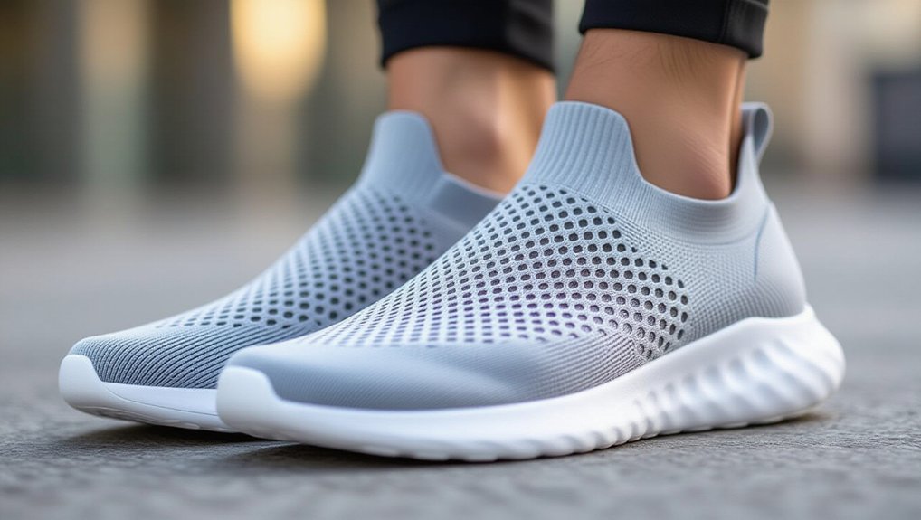 elastic breathable mesh upper