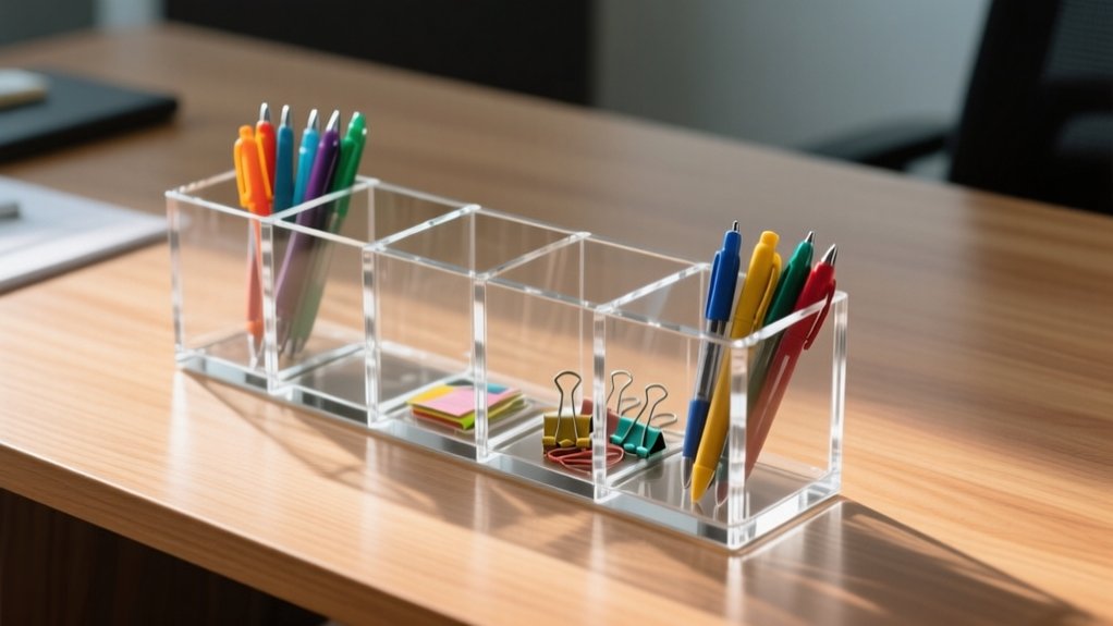 five compartment compact desk organizer