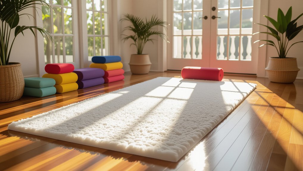 generous 72x24 inch yoga mat