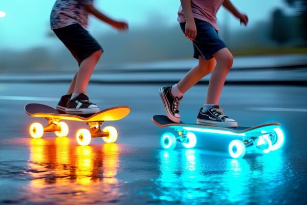 glowing wheels propel kids