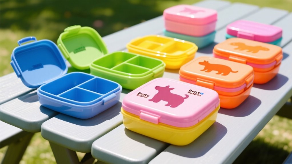 multicolored dinosaur lunch packs