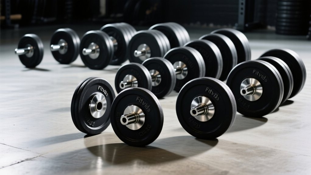 seven paired identical diameter plates