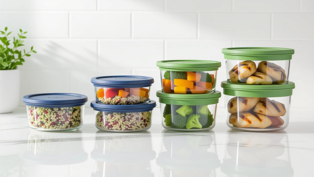 stackable nestable rectangular containers