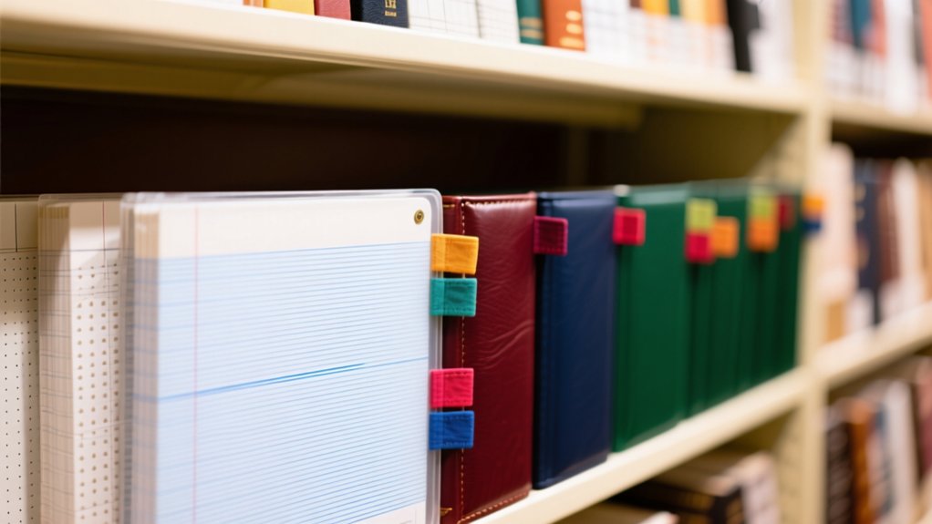 tabbed college ruled dotted notebooks