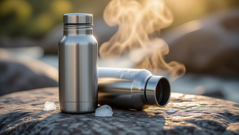 triple wall bottle retains cold