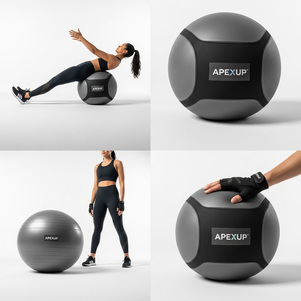 APEXUP Yoga Ball Exercise Ball Anti Slip Heavy Duty for Fitness