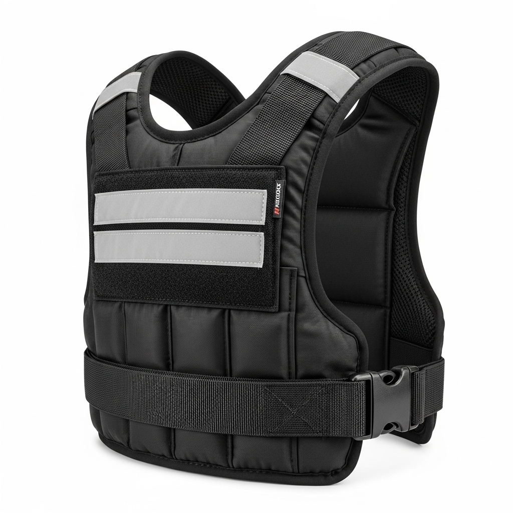 Weighted Vest for Women & Men with Reflective Stripe and Adjustable Buckle