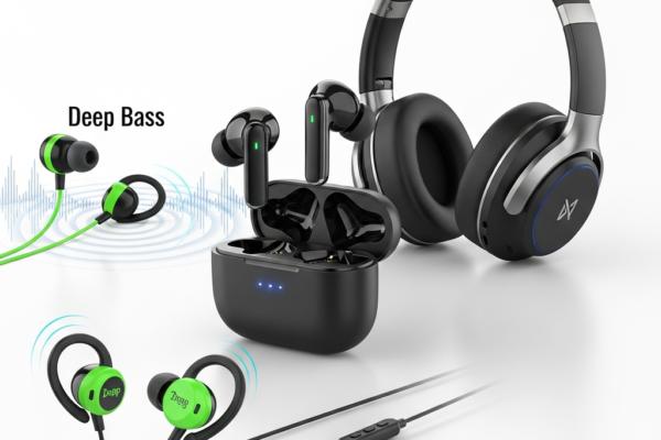 Wireless Earbuds, Bluetooth Headphones, Deep Bass Fitness Earphones Gym Running